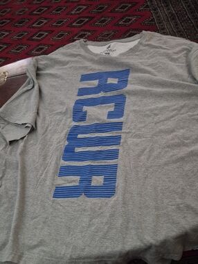 Rocawear Gray Short Sleeve Tee with Blue Vertical Logo